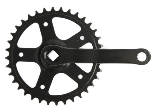 Bhogal pédalier Vintysans spiral 36T 130 mm 1/8 noir