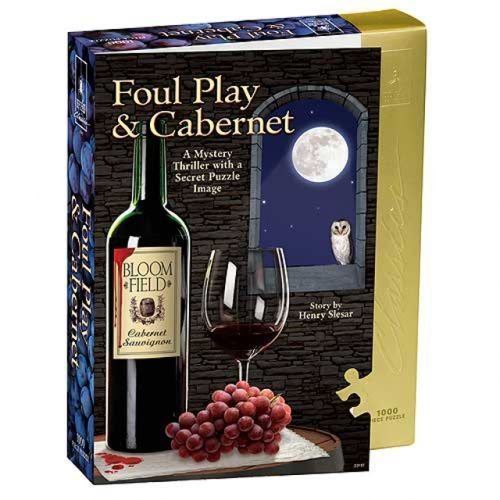 BEPUZZLED Classic Mystery Jigsaw Puzzle - Foul Play Cabernet 