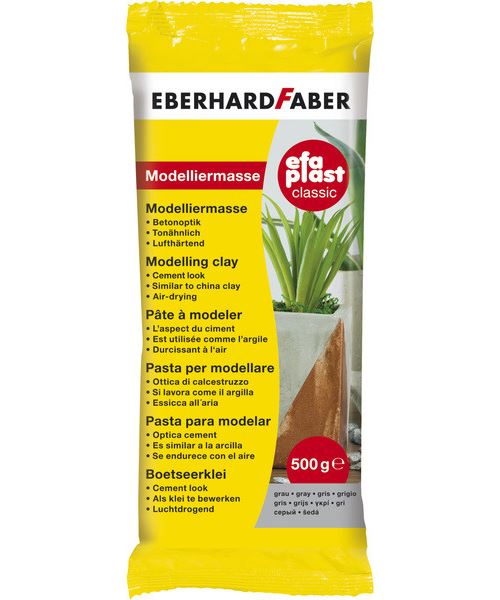 Eberhard Faber EF-570373 Matériau de modélisation Ephaplast Classic EFA 500 Gr Gris