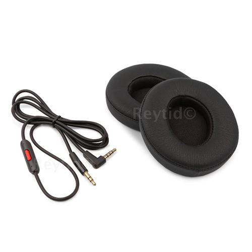 Beats by Dr. Dre Solo Solo2 2.0 Cable & Coussinet Kit - Cuir et noir RemoteTalk