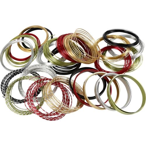 Creotime fil aluminium 25 pièces multicolore
