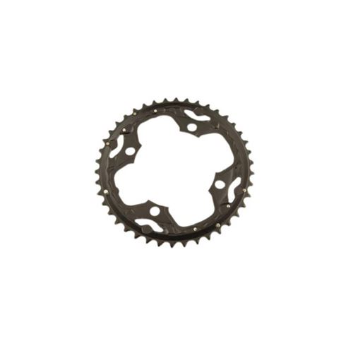 Plateau vtt triple diam 104 exter 42dts noir 4 branches shimano origine slx m660 10v