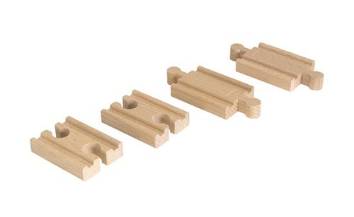 Brio World 33393 Lot 4 Mini Rails Double Male / Double Femelle 54 Mm
