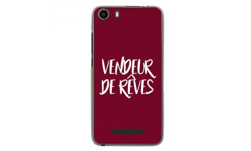 Coque souple pour Wiko Lenny 2 avec impression Motifs vendeur de rêves bordeau