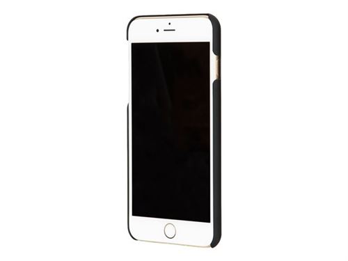 Knomo Soho Collection - Achterzijde behuizing voor mobiele telefoon - echt leer, ABS-plastic - zwart - voor Apple iPhone 6 Plus