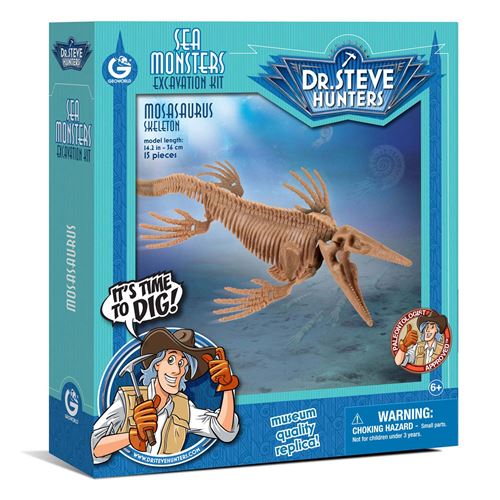 Kit d'excavatrice Geoworld Sea Monsters - Squelette Mosasaurus