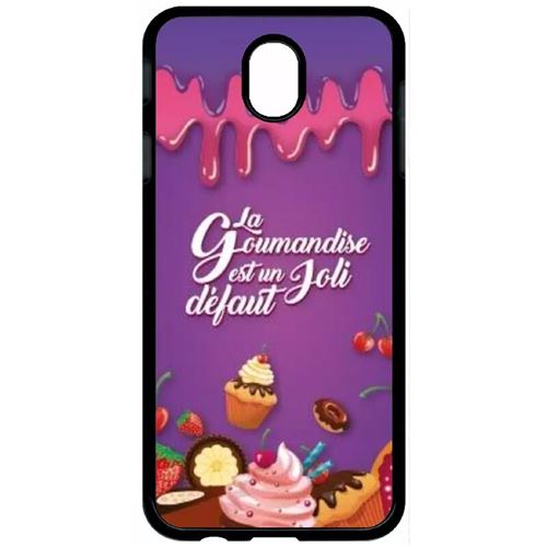 Coque Samsung Galaxy J7 2017 (j730) La Gourmandise Est Un Joli Defaut Fond Mauve 01