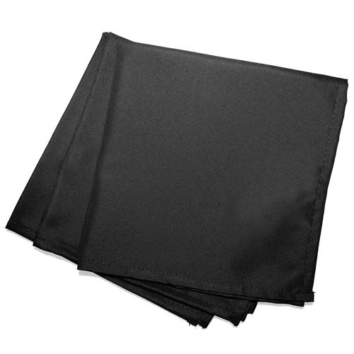 3 serviettes de table 40 x 40 cm polyester uni essentiel Noir
