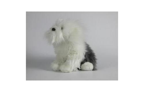 NICOTOY Peluche Chien de berger Foppy avec billes - 26 cm