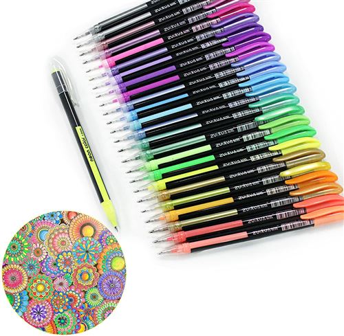 Sabary Lot de 8 stylos à bille or rose pour femme, porte-stylos à  paillettes pour bureau, 8 stylos à bille fantaisie avec strass liquide pour  femmes
