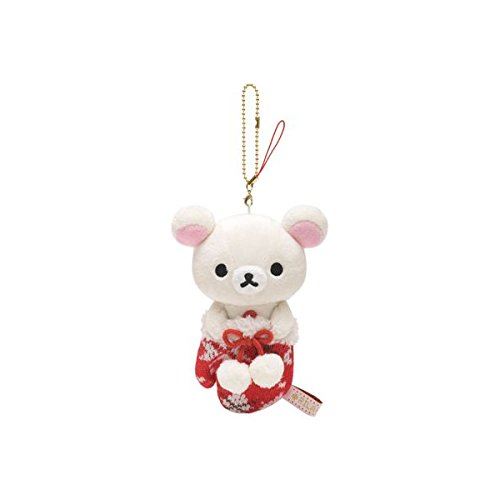San-X Korilakkuma dans une chaîne de poupée en peluche à breloque mascotte série mascotte d'hiver (MR03901)