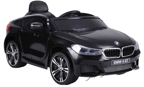 BMW X6 GT Voiture Electrique Enfant (2x25W), 106x64x51 cm - Marche av/ar, Phares, Musique, Ceinture et Télécommande parentale - Noir