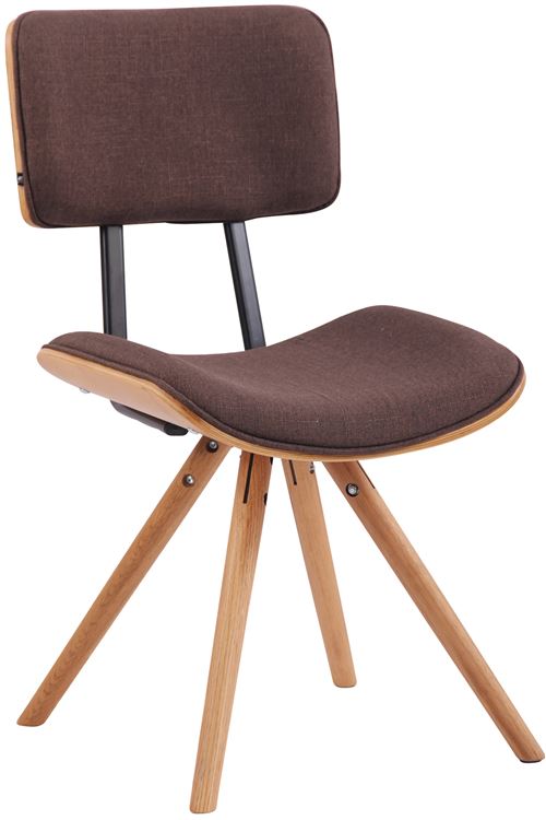 Chaise de salle à manger Delft en tissu , Nature / Marron