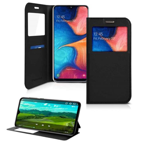Etui Folio fenêtre Porte-carte pour Samsung Galaxy A20e -Noir