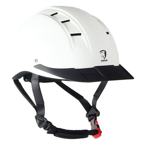 HORKA casquette de cavalier Championunisexe blanche