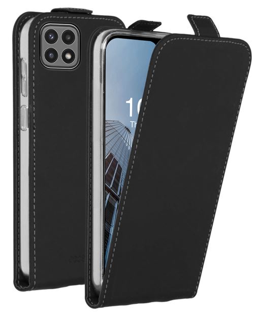 Coque Samsung Galaxy A22 (5G) Étui à rabat Accezz Cuir artificiel Noir