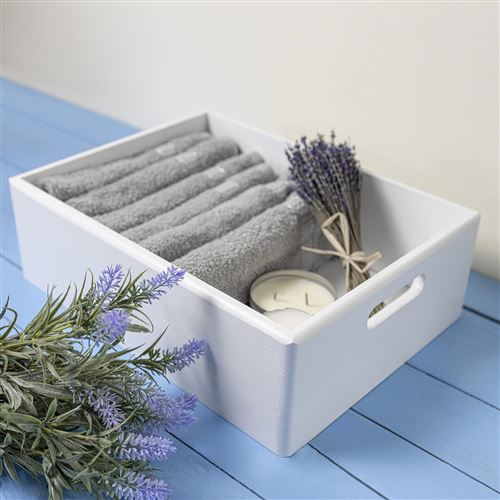 Creative Deco Caisse Bois Rangement Blanc