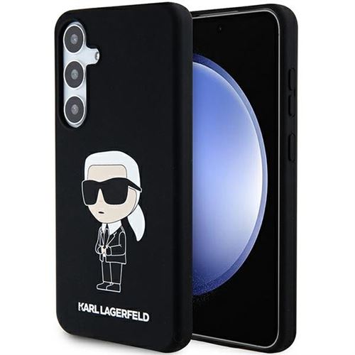 Coque pour Samsung Galaxy S24 - Karl Lagerfeld Silicone (KLHCHCS24SSNIKKBCK) - Ikonik