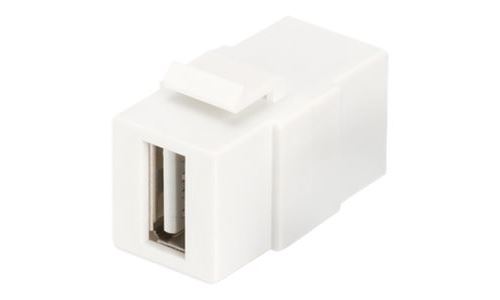 DIGITUS Professional DN-93400 - Modulair insteeksel - USB 2.0 Type A - zuiver wit, RAL 9003