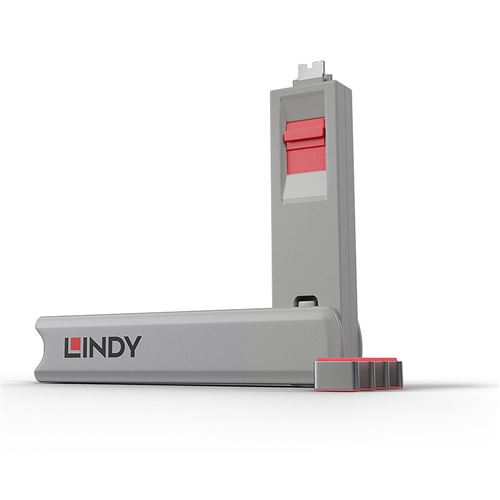 Lindy - Bloqueur de port USB-C - rouge