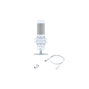 HyperX QuadCast S - Microphone - USB, prise jack de 3,5 mm - blanc