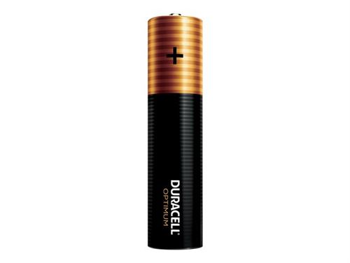 Duracell - Piles alcalines Optimum AAA 1,5 Volts LR03 MX2400, Lot de 4