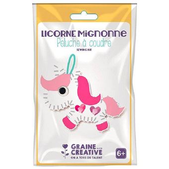 Kit peluche à coudre - Licorne Mignonne - Graine Créative