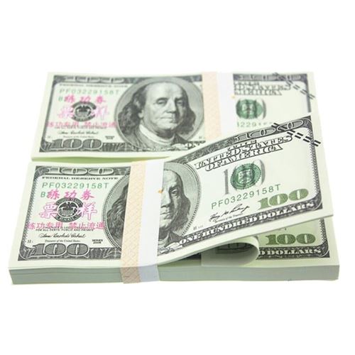Faux argent - 100 dollars américains (100 billets) - Autre jeux d'imitation  - Achat & prix