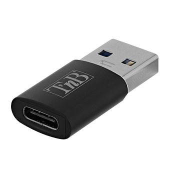 Adaptateur USB vers USB Type-C T'nb Noir - 1