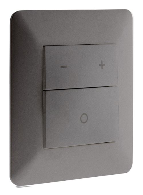 Non Communiqué Neutre Zenitech - Variateur Led 3 Boutons Avec Mémoire D'intensité Lumineuse Titanium - Artezo