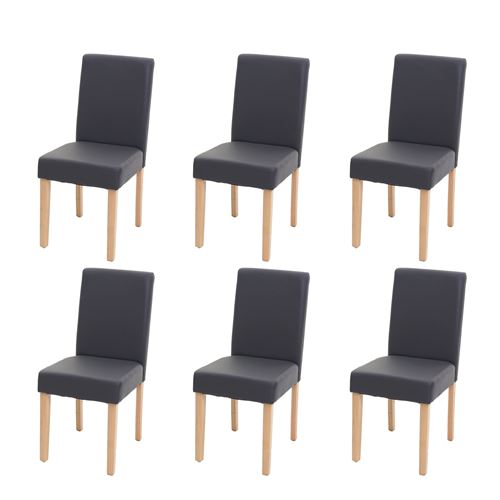 Mendler - Lot de 6 chaises de salle à manger Littau - Gris - Image 3