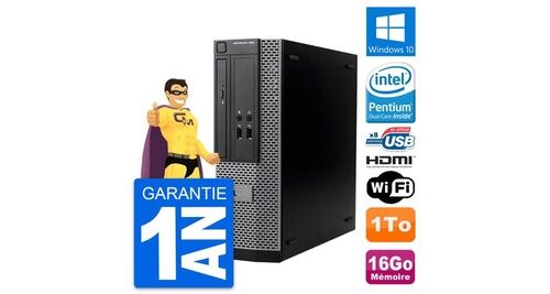 Pc dell optiplex 390 sff intel g630 ram 16go disque dur 1to hdmi windows 10 wifi