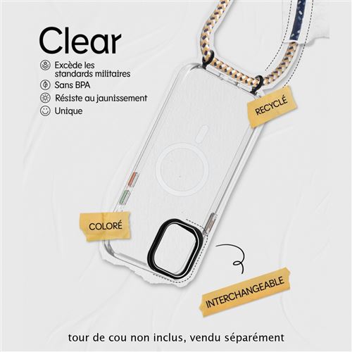 RhinoShield Coque Clear Compatible avec Magsafe pour [iPhone 13 Pro] Force  magnétique supérieure, Haute Transparence et résiste au jaunissement.  Personnalisable - Noir Contour objectifs Photo - Coque et étui téléphone  mobile -