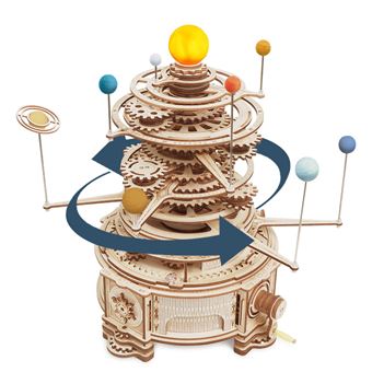 Modèle de bois de puzzle 3D Curious Discovery Mécanique Orrery Robotime ST001