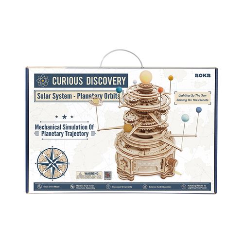Modèle de bois de puzzle 3D Curious Discovery Mécanique Orrery Robotime  ST001 - Puzzle 3D - Achat & prix