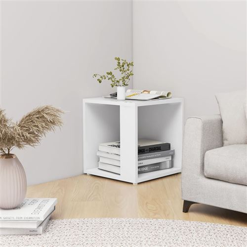Non Communiqué Blanc Vidaxl Bijzettafel 33X33x34,5 Cm Bewerkt Hout Wit809008