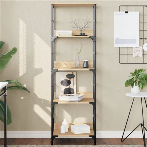 vidaXL Bibliothèque chêne sonoma 50x33x153 cm bois d'ingénierie