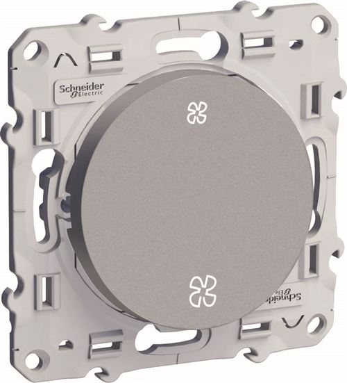 Schneider Electric - Interrupteur Vmc Sans Position Arrêt À Vis - Aluminium - Odace - Schneider - Image 2