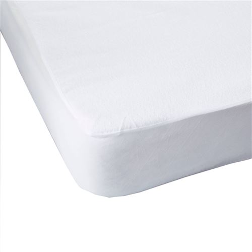 SWEET NIGHT Protege matelas imperméable anti-acariens traitement végétal Greenfirst - 140 x 190/200 cm - Blanc