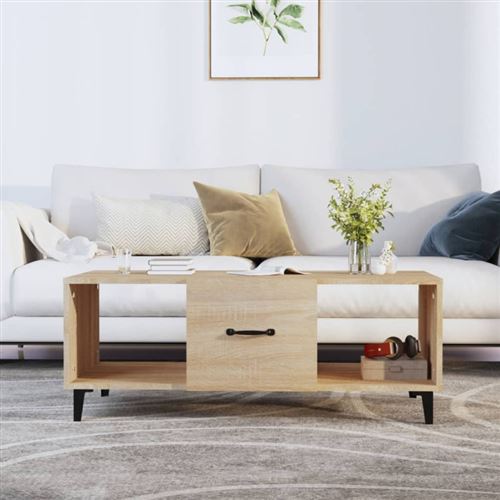 VIDAXL - Table basse - Sonoma - 102x50x40 cm - Image 2
