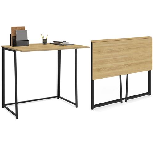 Non Communiqué Bois Clair Bureau Pliable Detroit Design Industriel