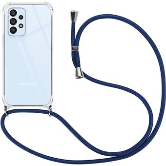 Coque pour Samsung Galaxy A13 Transparente Protection Renforcé Anti-Rayure avec Cordon Bleu Marine - BOOLING - 1