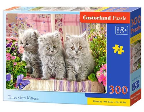 Three Grey Kittens, Puzzle 300 Teile - Castorland