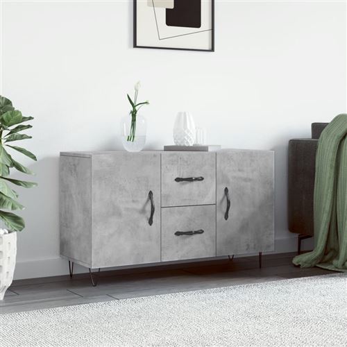vidaXL - Buffet - Meuble de rangement - Moderne - Gris - Image 3