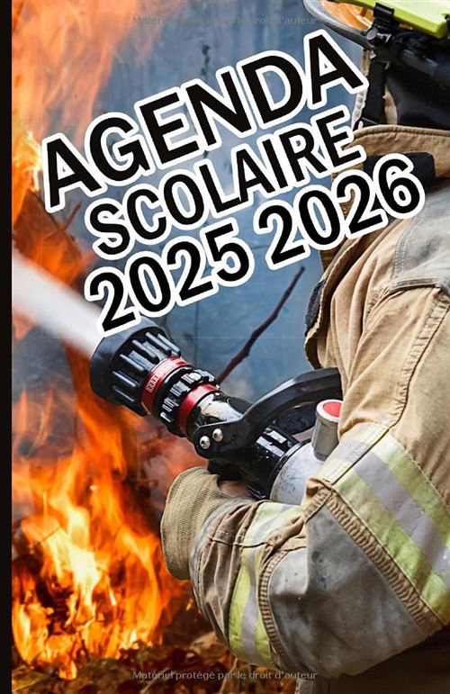 Agenda scolaire 2025-2026 Pompier - 1 page par jour - 13 x 20 cm - 318 pages