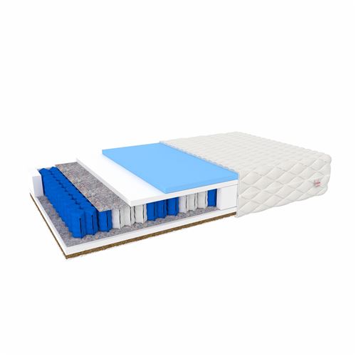 Matelas à ressorts ensachés - LERAND - 80x200 cm - blanc - H3 / H4