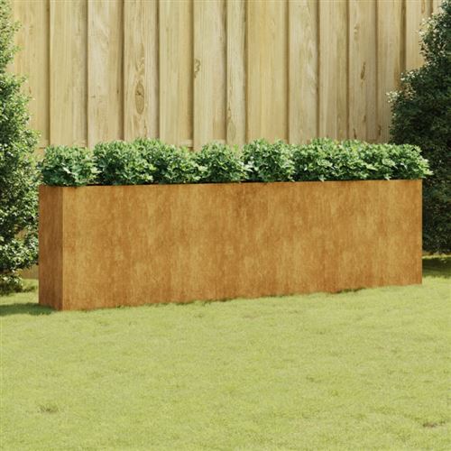 Vidaxl Lit Surélevé Acier Corten 280 Cm - Image 2