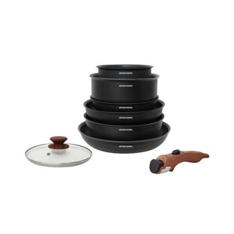 Batterie De Cuisine Am2493 8 Pieces - Acier Inoxydable - Poignée Amovi Batterie De Cuisine Am2493 8 Pieces - Acier Inoxydable - Poignée Amovi