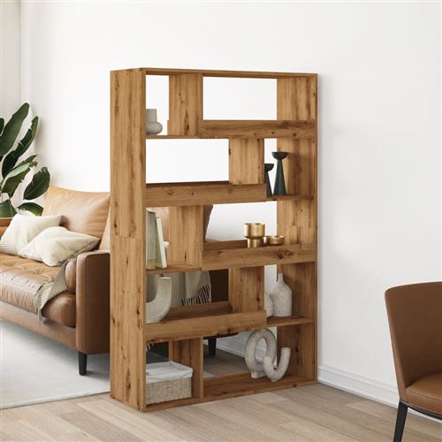 Non Communiqué Marron Vidaxl Bibliothèque Chêne Artisanal 100X33x156,5 Cm Bois D'ingénierie, Étagère À Livres, Étagère De Rangement, Armoire D'affichage