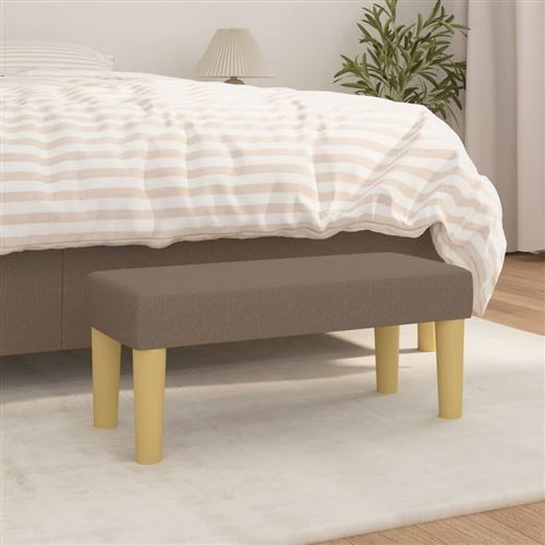 VIDAXL - Banc - Tissu - Taupe - 70x30x30 cm - Image 3